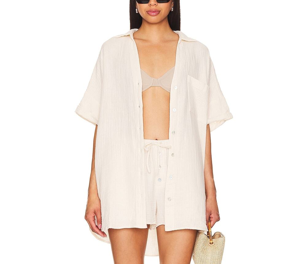 Lspace Textured Cream Terrazo Top Size XS / S NWT